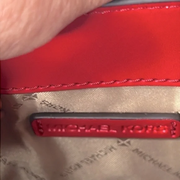 MICHAEL KORS Mercer Extra Small Mini Pebble Leather Crossbody Flame Red NWT